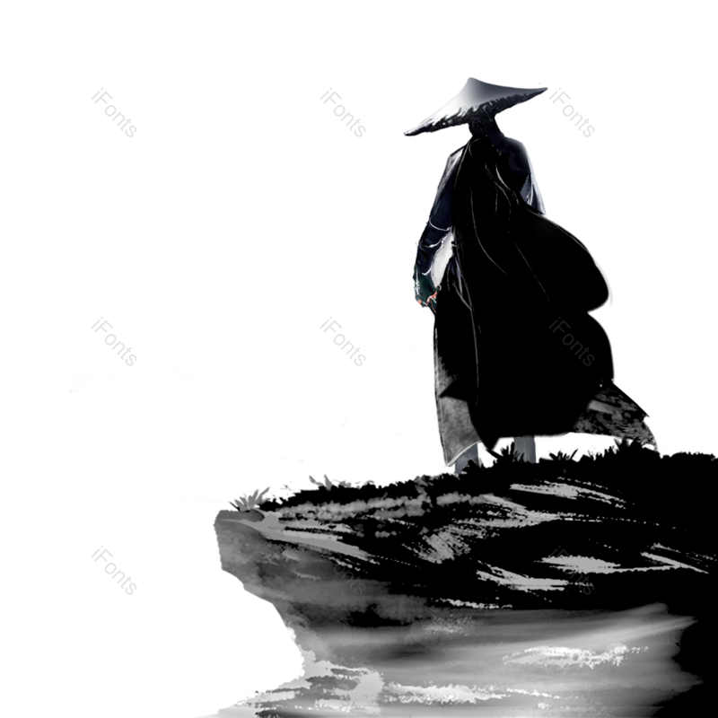 水墨图片,插画元素,插画人物PNG,卡通人物免抠素材